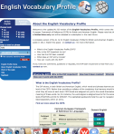 The English Vocabulary Profile a nifty tool